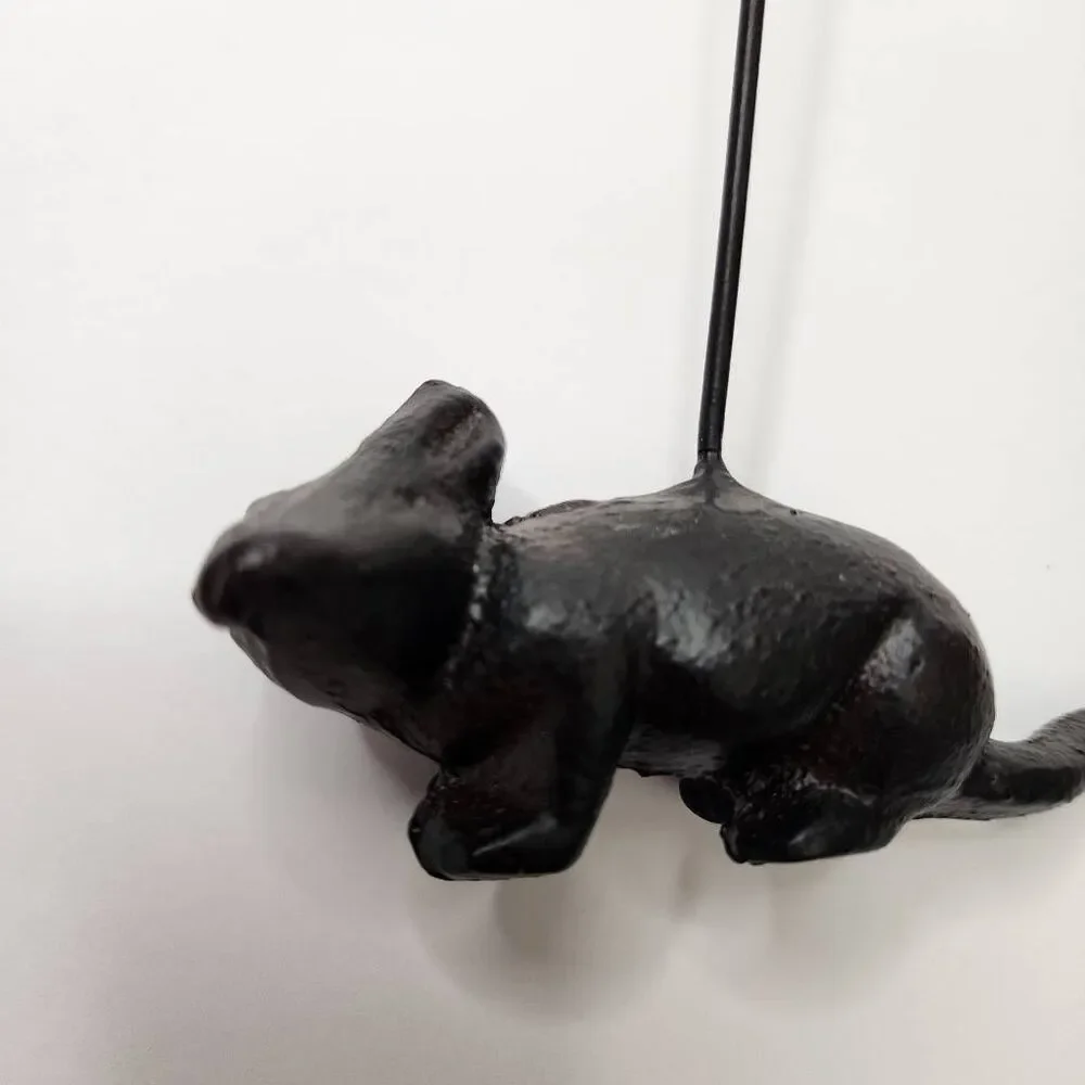 Cast Iron Rat Photo Holder New Without Tags